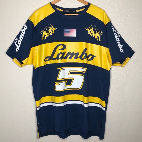 navy blue and yellow jersey